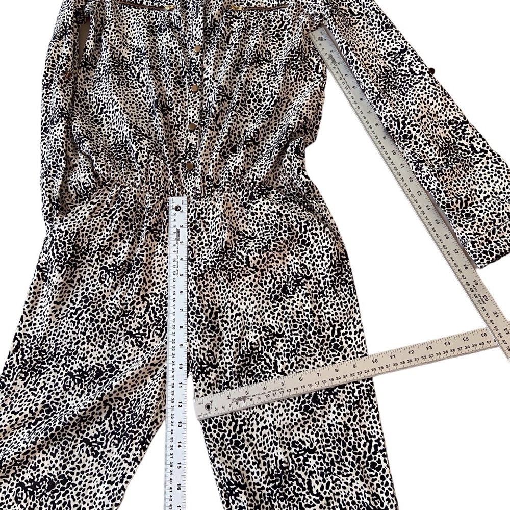 Only Pippa jumpsuit lightweight gold hardware animal print black white NWT - Picture 12 of 16